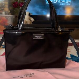 Kate Spade Glossy Black Satchel